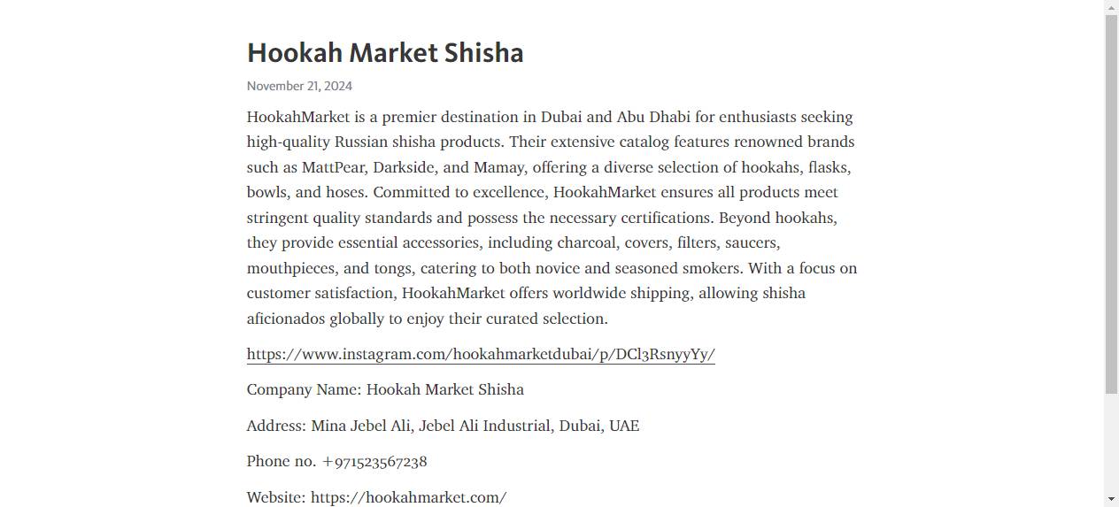 HookahMarket Profile